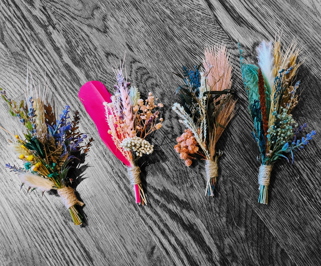 Florals and Feathers Hat pins - Bold Colors only