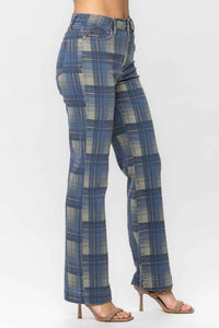 Thumbnail for HW Vintage Look Plaid Straight