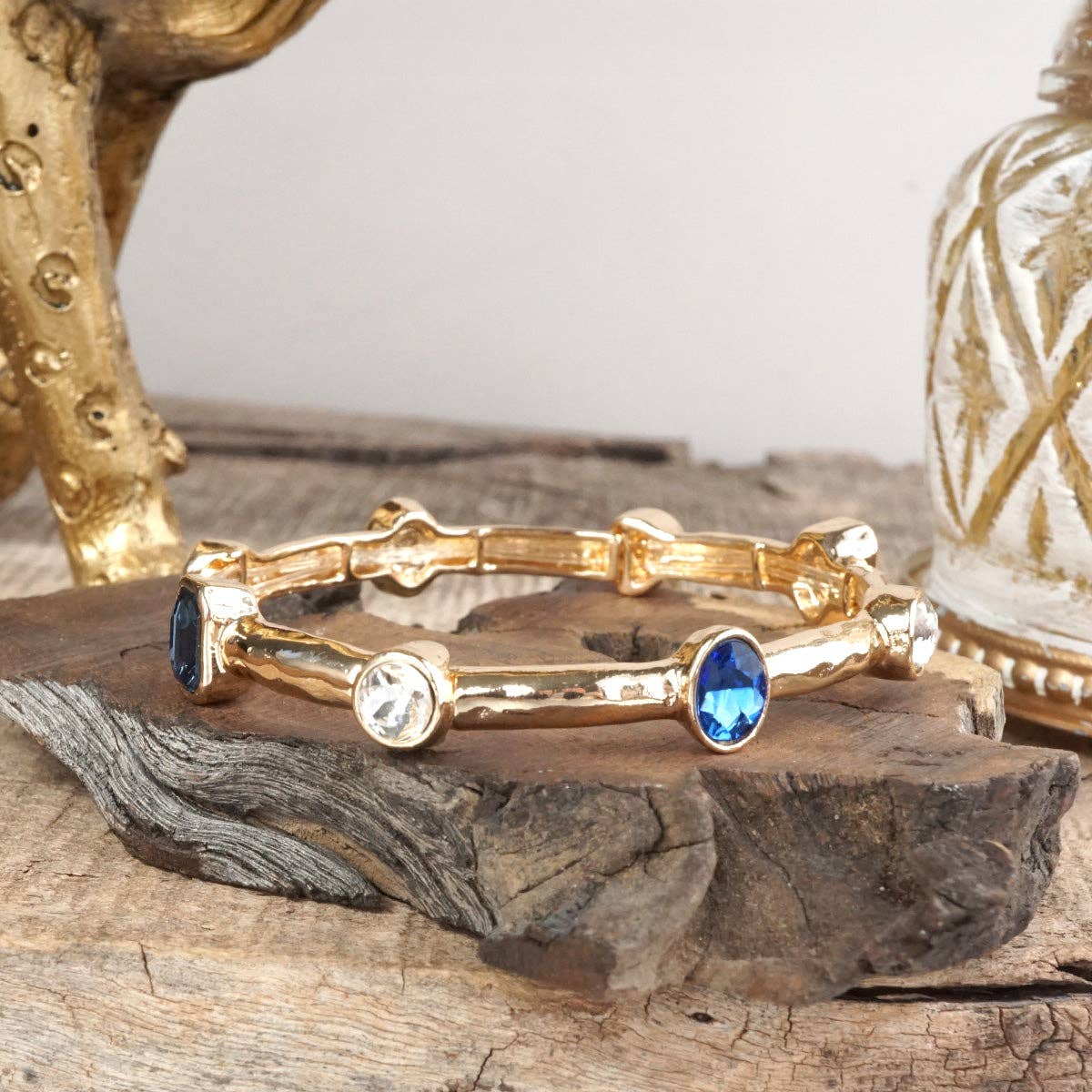 Radiant Stones – Jeweled Stretch Bangle Bracelet