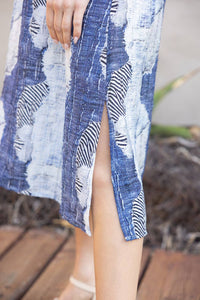 Thumbnail for Snap Button Faux Wrap Dress