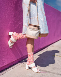 Thumbnail for Cherry Blossom Sheer Crew Sock