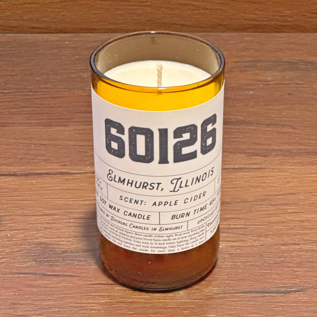 Custom Zip Code Candle - Handmade From Upcycled Bottle