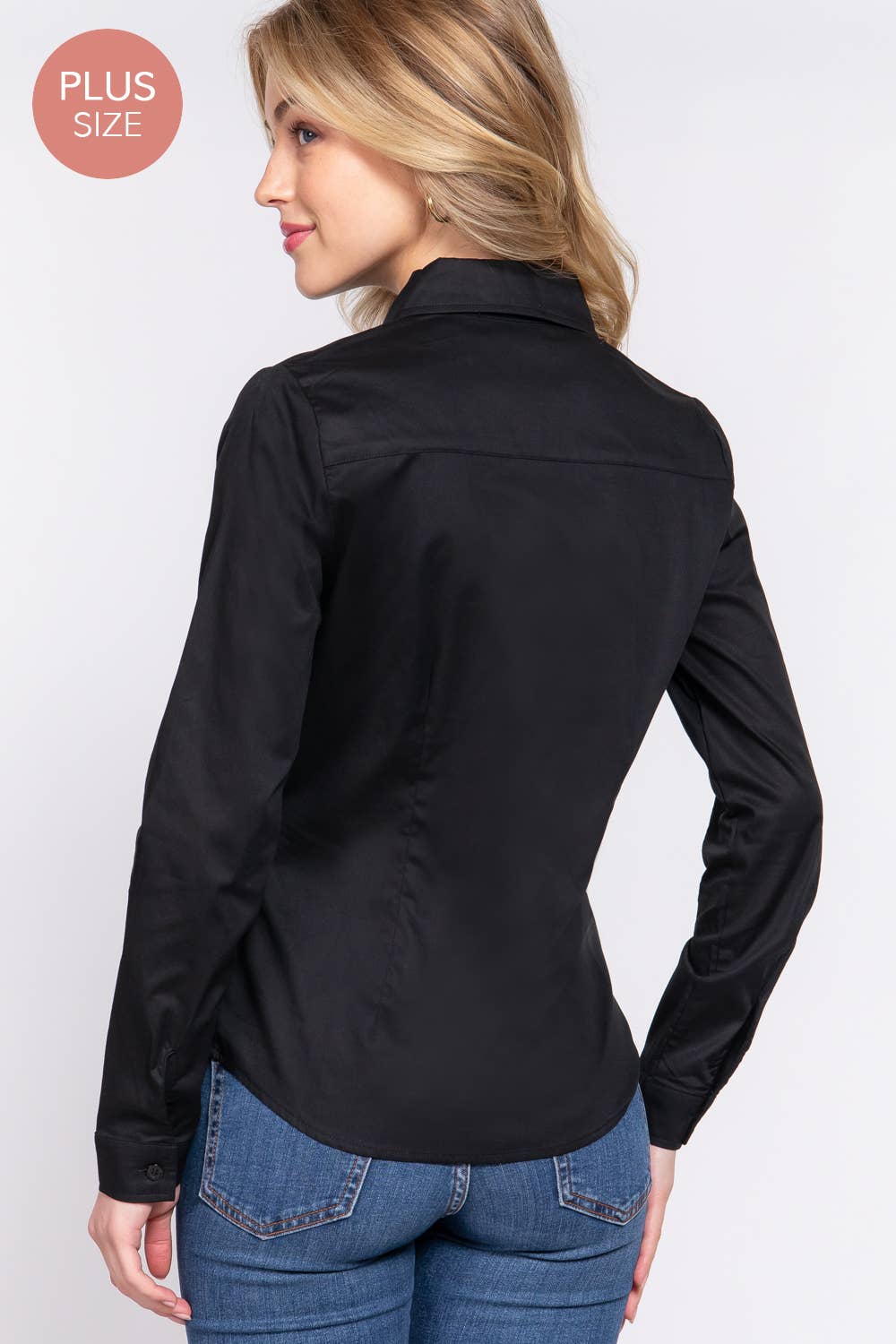 The Vivienne Shirt - Curvy, Stretch Cotton Button Down
