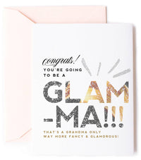 Thumbnail for Grandma Glamma, New Baby Greeting Card and Celebration Card