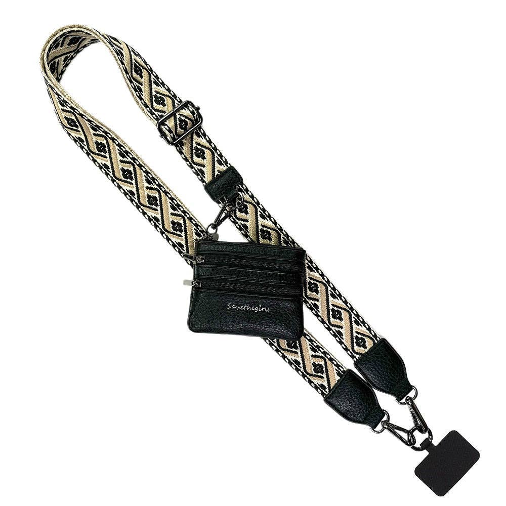 Clip &amp; Go Strap w/Zippered Pouch XOXO
