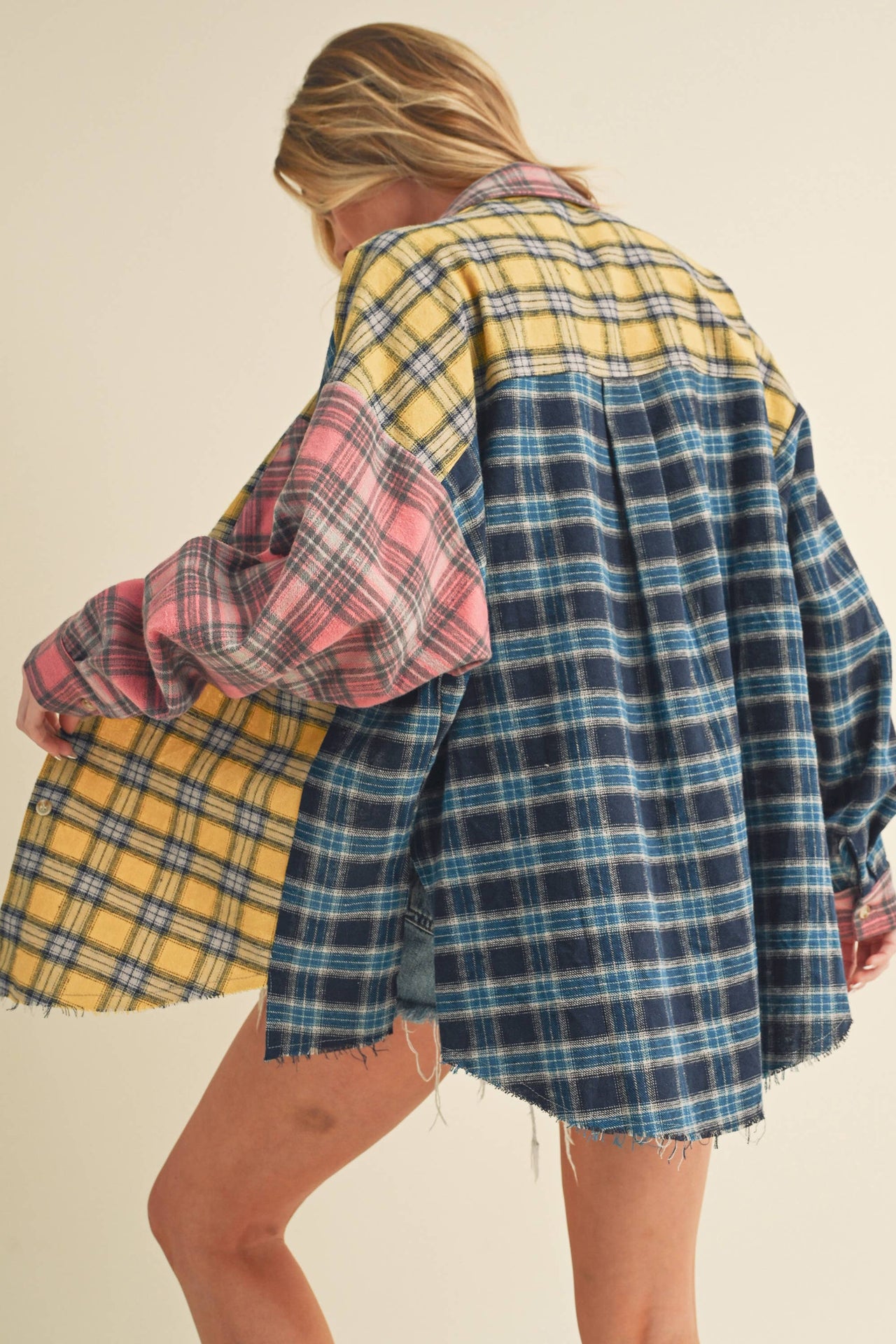 Neela Multi Color Plaid Flannel Shirt