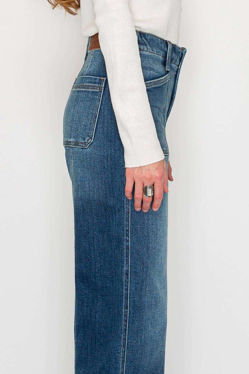 ARTEMIS VINTAGE ECO FRIENDLY FABRIC TUMMY CONTROL PALAZZO JEANS