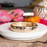 Thumbnail for Gold-Tone Eternity Stretch Bangle – Pearls, Turquoise, or Crystals