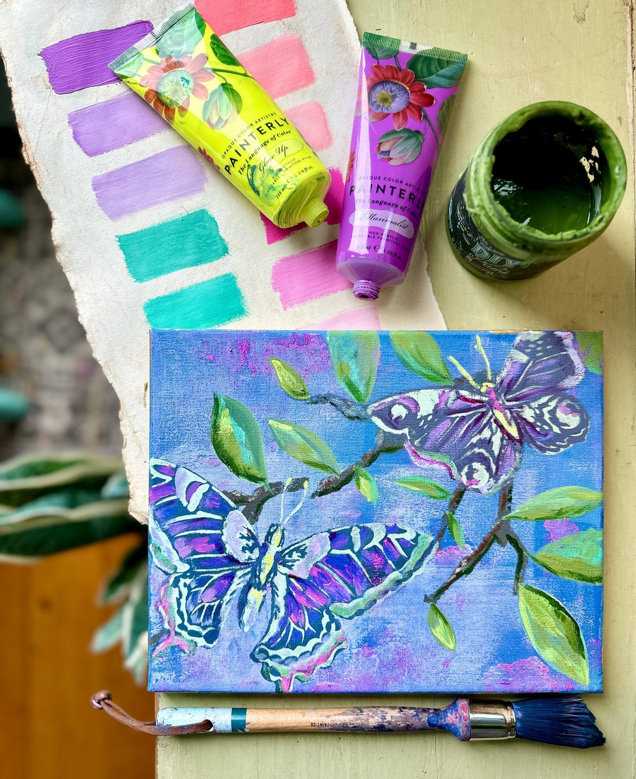 Flutter &  Feather Debi’s Design Diary Stencil - JRV for DIY Paint