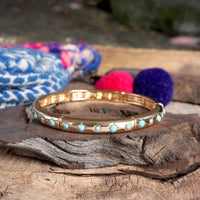 Thumbnail for Gold-Tone Eternity Stretch Bangle – Pearls, Turquoise, or Crystals