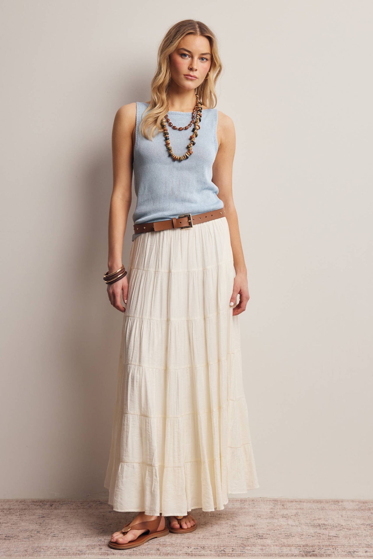 Sleeveless Cotton Knit Tank Top FSW0046