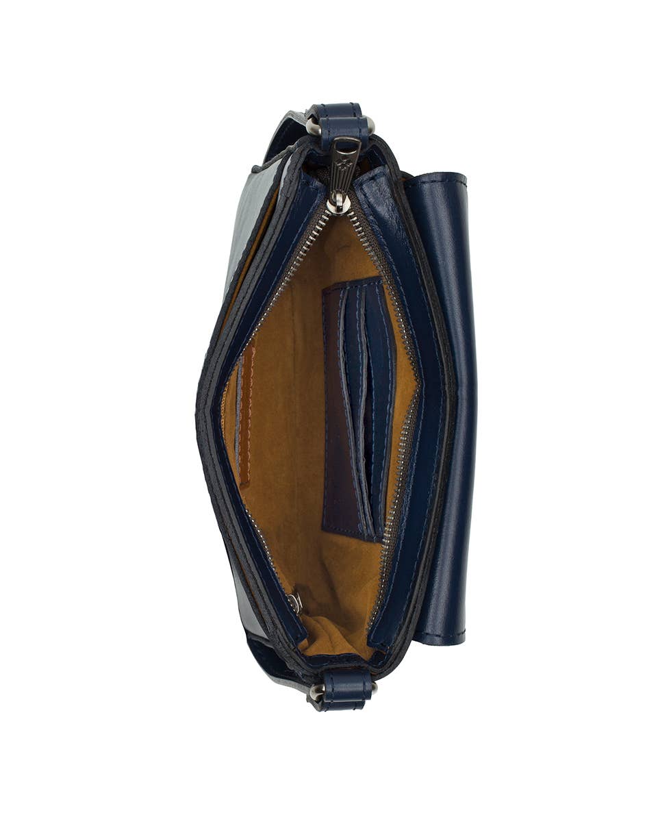 Patricia Nash Dovera Crossbody | Navy Vintage Distressed Leather