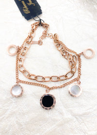 Thumbnail for Dainty Rose gold Charm bracelet