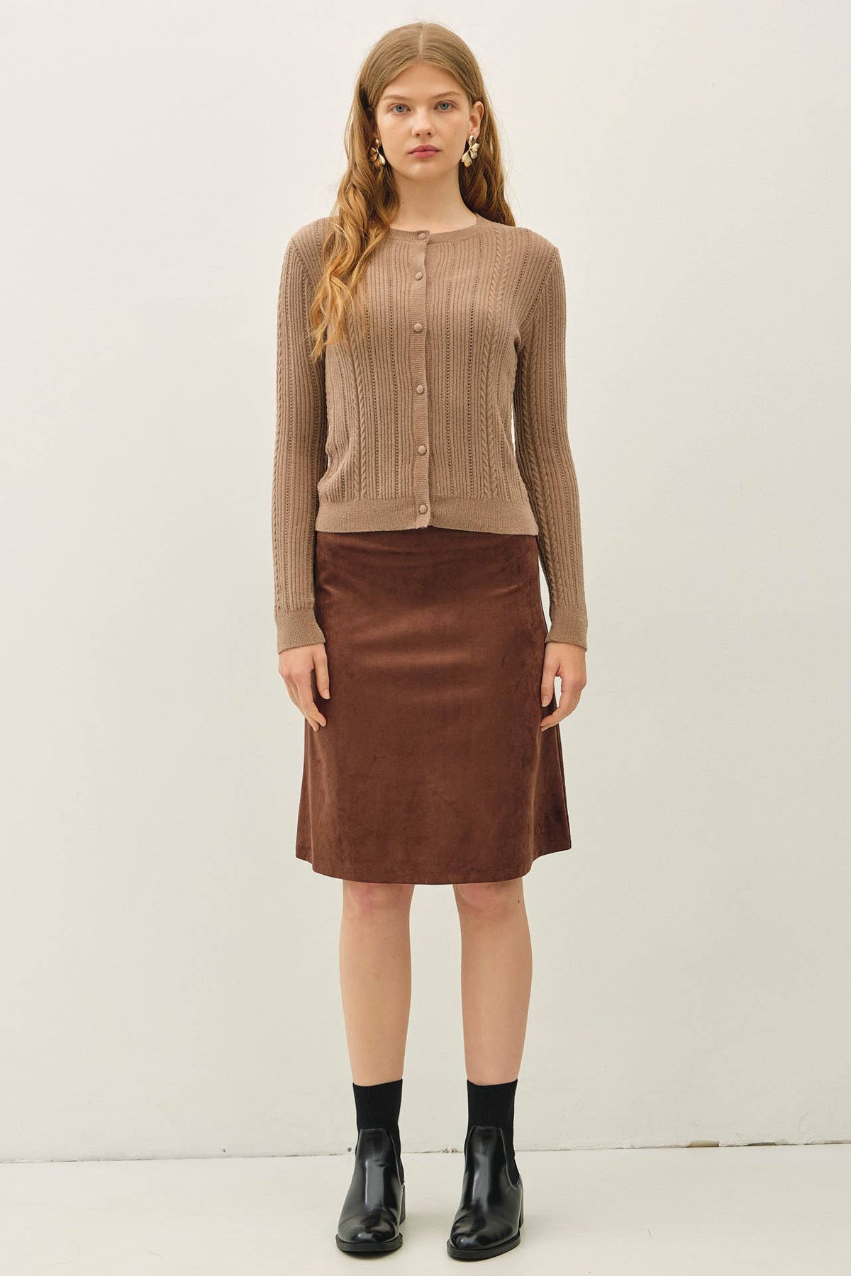ULTRA SOFT POINTELLE FITTED CARDIGAN