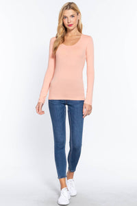 Thumbnail for Long Sleeve Scoop Neck Top