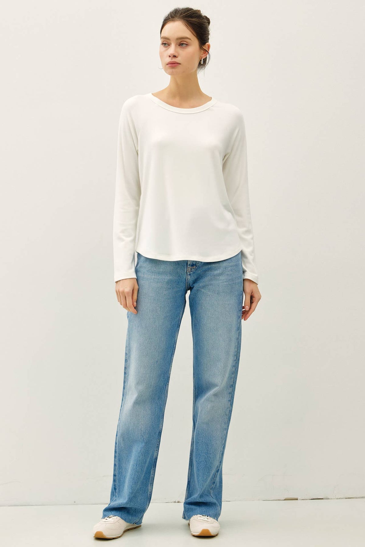 SOFT JERSEY RAGLAN LONG SLEEVE TOP