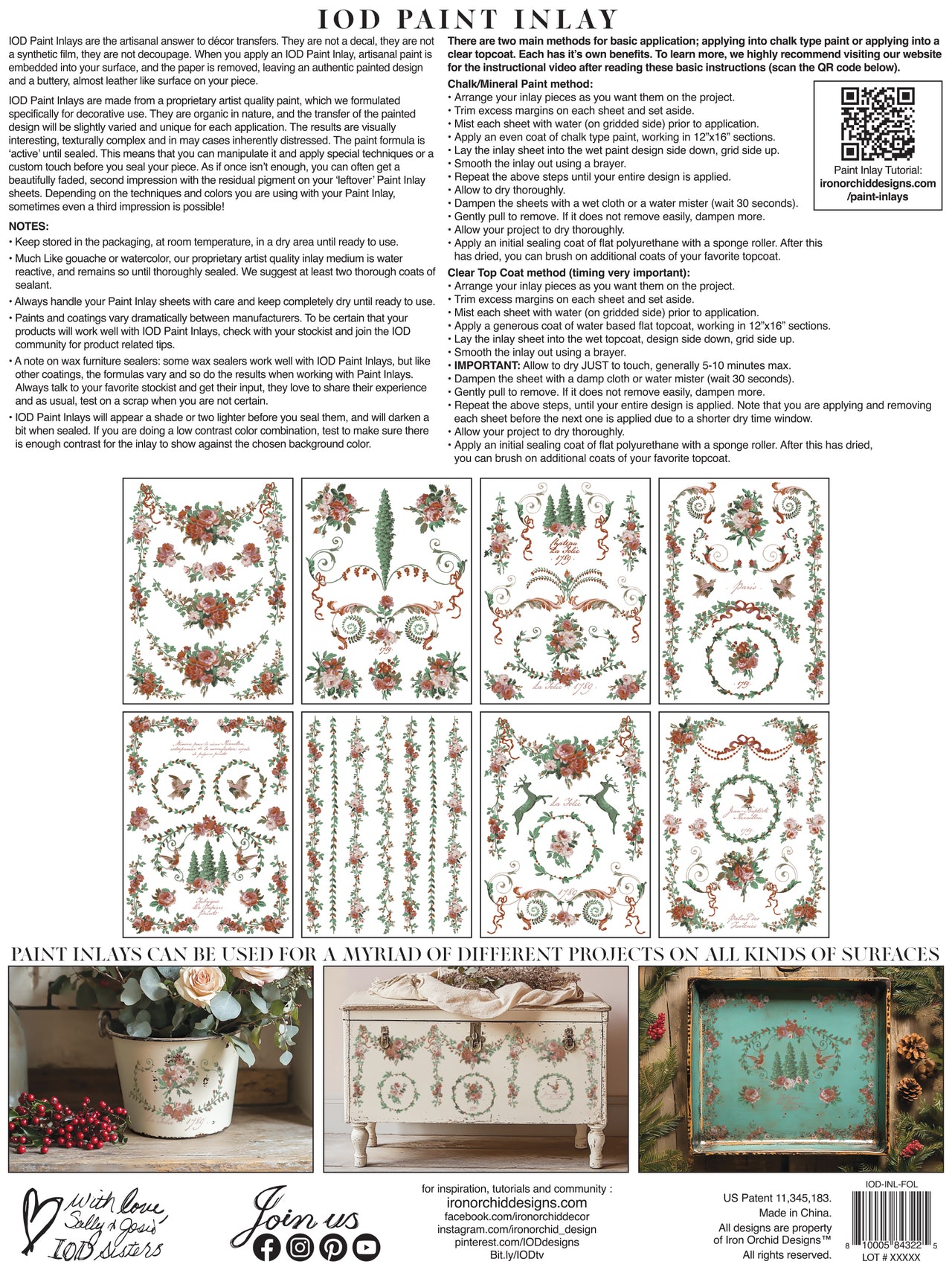 La Folie IOD Paint Inlay 12x16 Pad™- Iron Orchid Designs