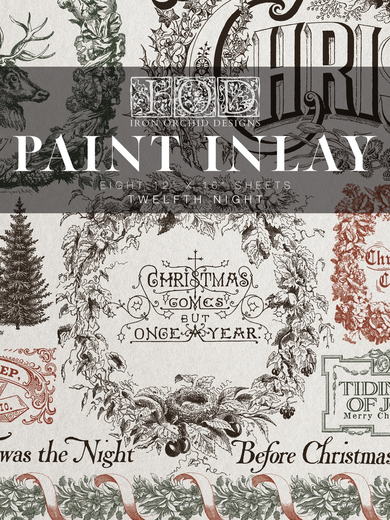 Twelfth Night IOD Paint Inlay 12x16 Pad™- Iron Orchid Designs