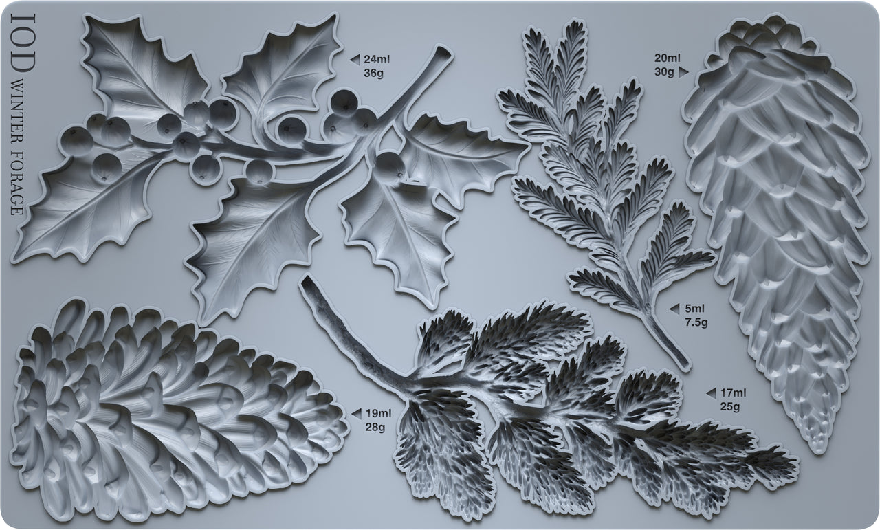 Winter Forage 6x10 IOD Mould™ - Iron Orchid Designs