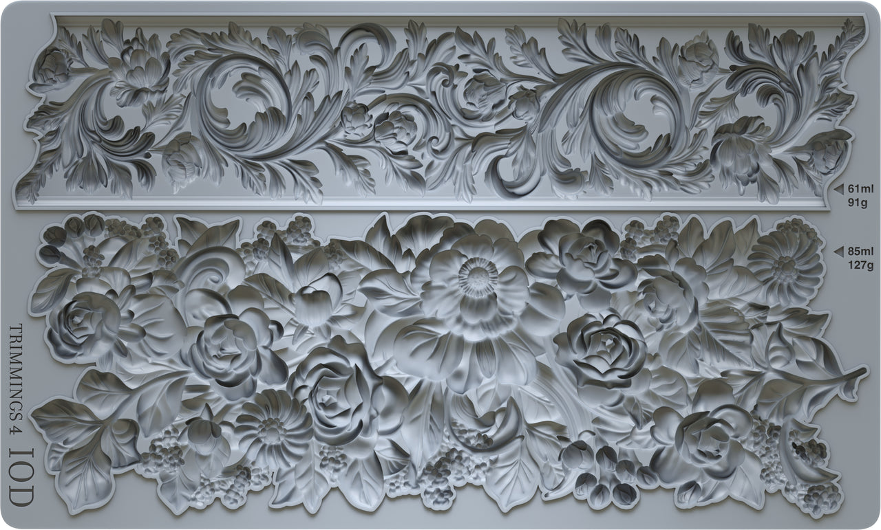 Trimmings 4 6"x10" - IOD Decor Mould™ - Iron Orchid Designs