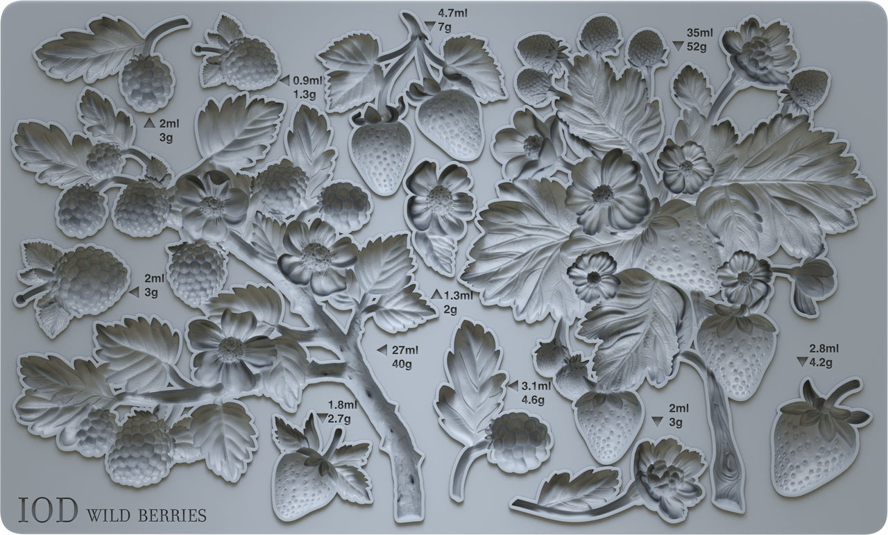 Wild Berries 6"x10" - IOD Decor Mould™ - Iron Orchid Designs