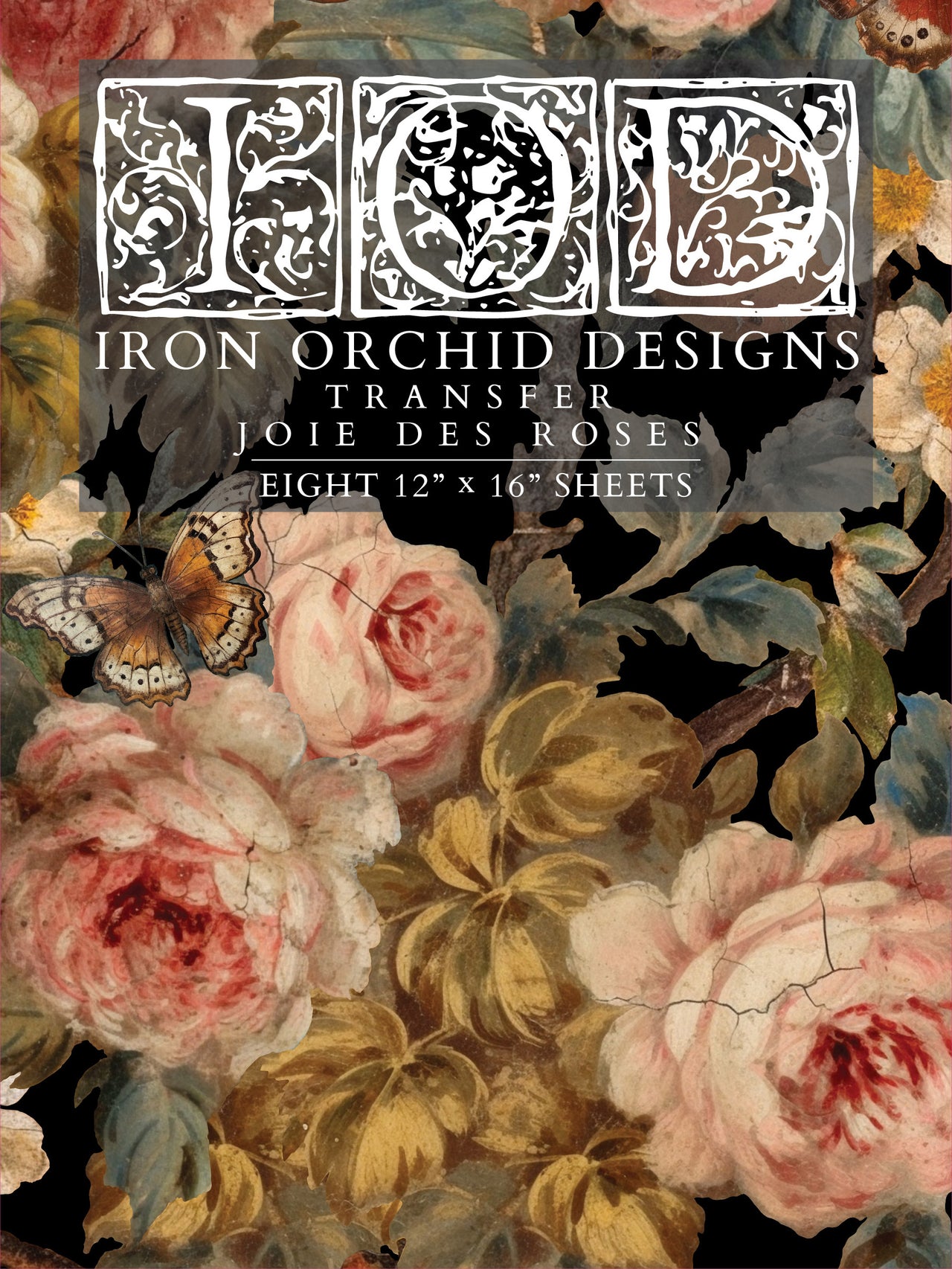 Joie des Roses IOD Transfer 12x16 Pad™ -Iron Orchid Designs