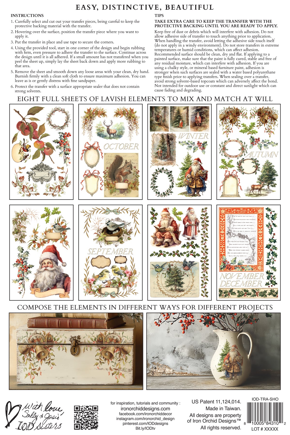 Santa's Hollow IOD Transfer 8x12 Pad™-Iron Orchid Designs