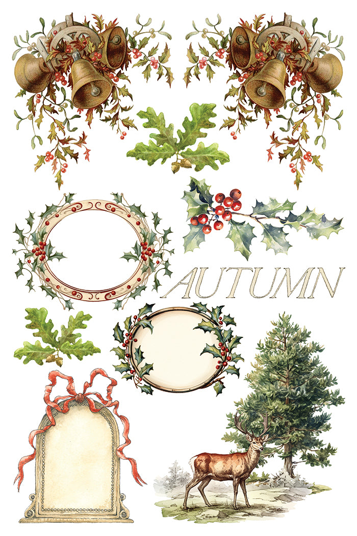 Santa's Hollow IOD Transfer 8x12 Pad™-Iron Orchid Designs