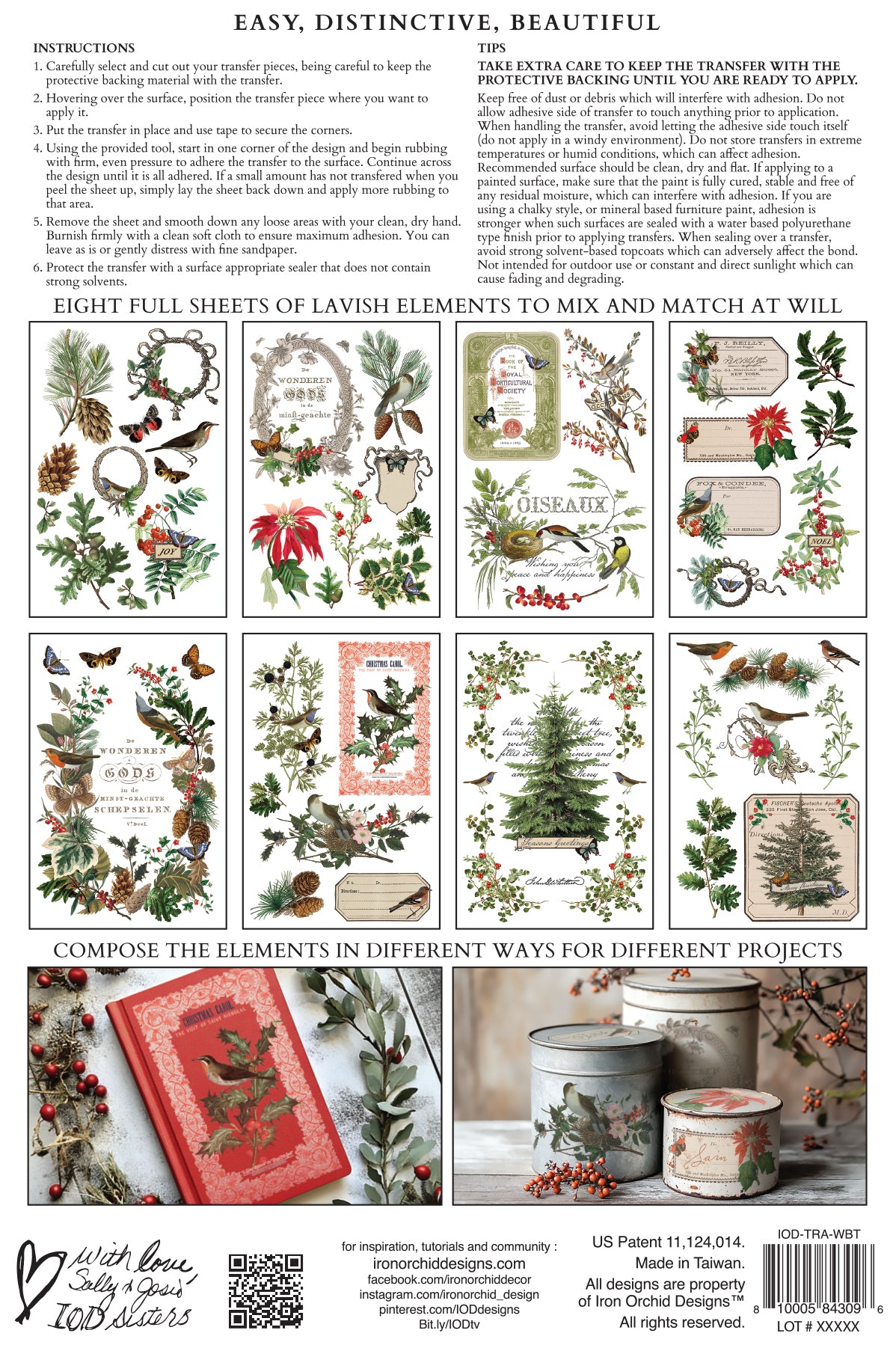 Winter Botanist IOD Transfer 8x12 Pad™-Iron Orchid Designs