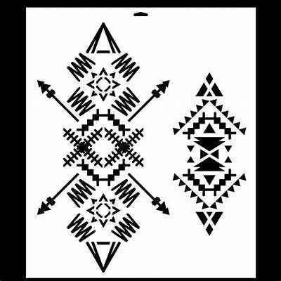 DÉCOR STENCILS®Decor Stencils® – Tribal Imprint – 1 pc, sheet size 9″x12″