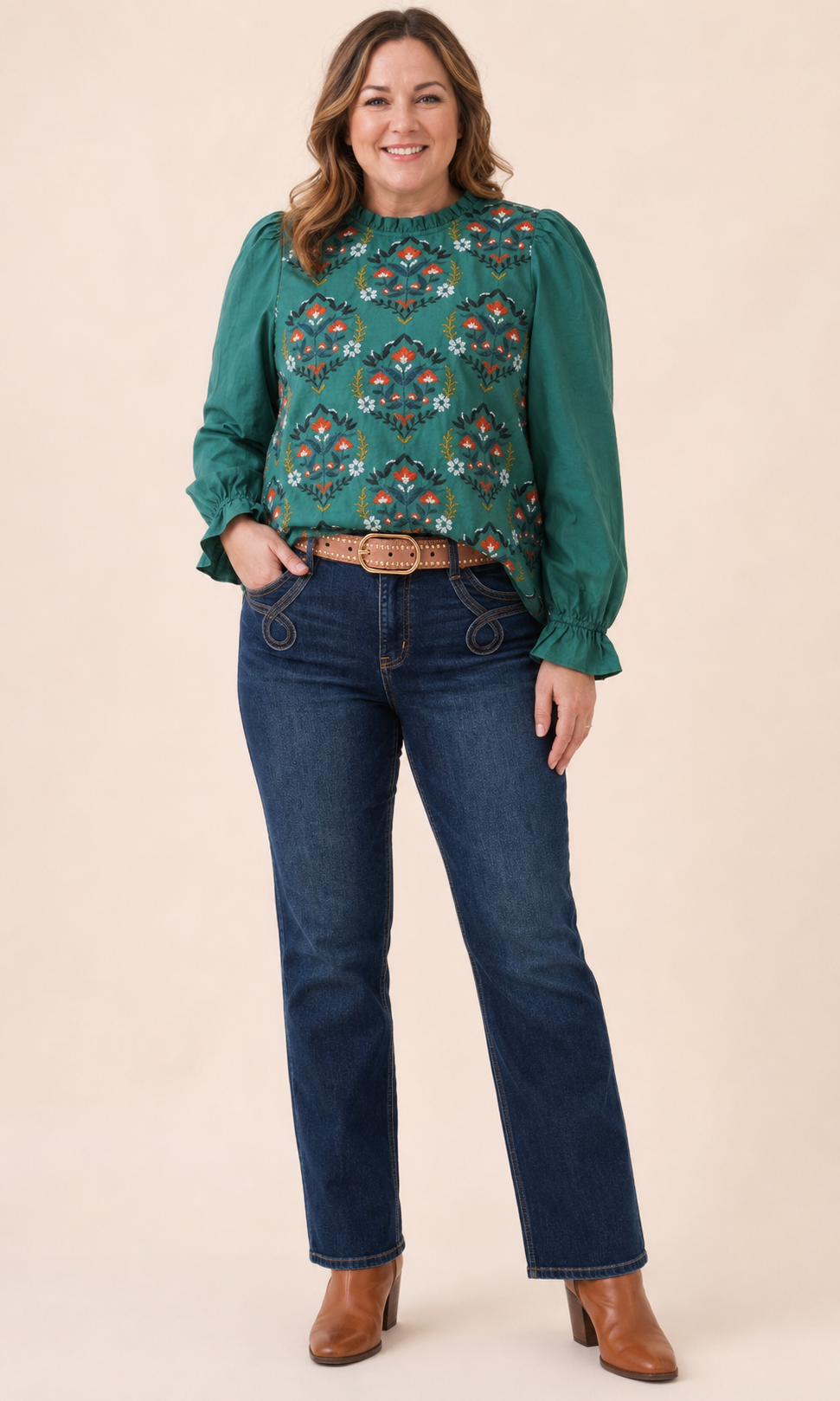 The Tamsin Embroidered Blouse — Plus