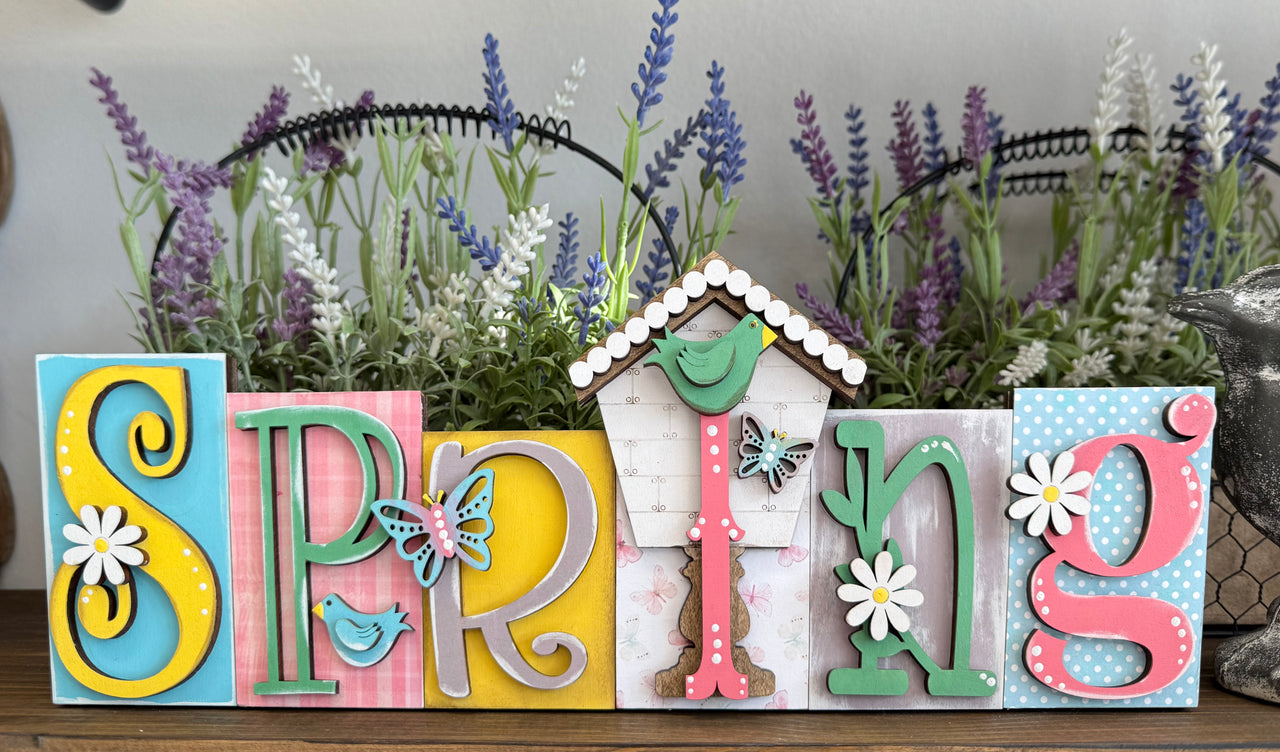 Spring Block Shelf Sitter Whimsey Wood Craft Kits