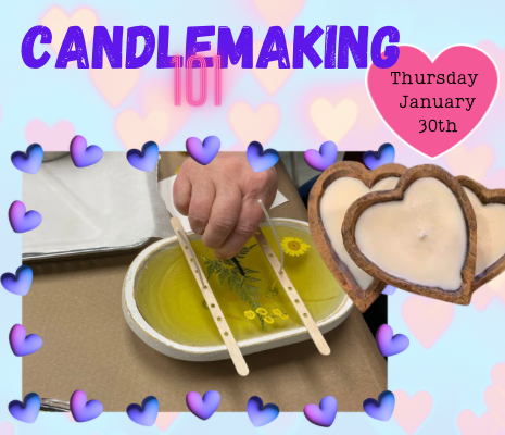 January 30th Dough bowl Candle  In - Person Workshop 6pm