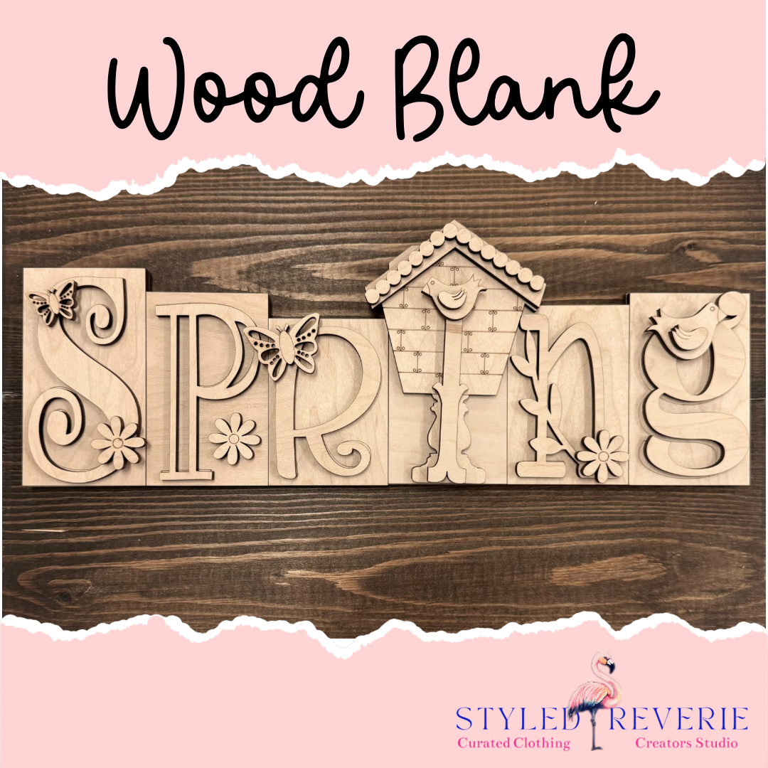 Spring Block Shelf Sitter Whimsey Wood Craft Kits