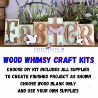 Thumbnail for Easter Cross Block Shelf Sitter Whimsey Wood Craft Kits