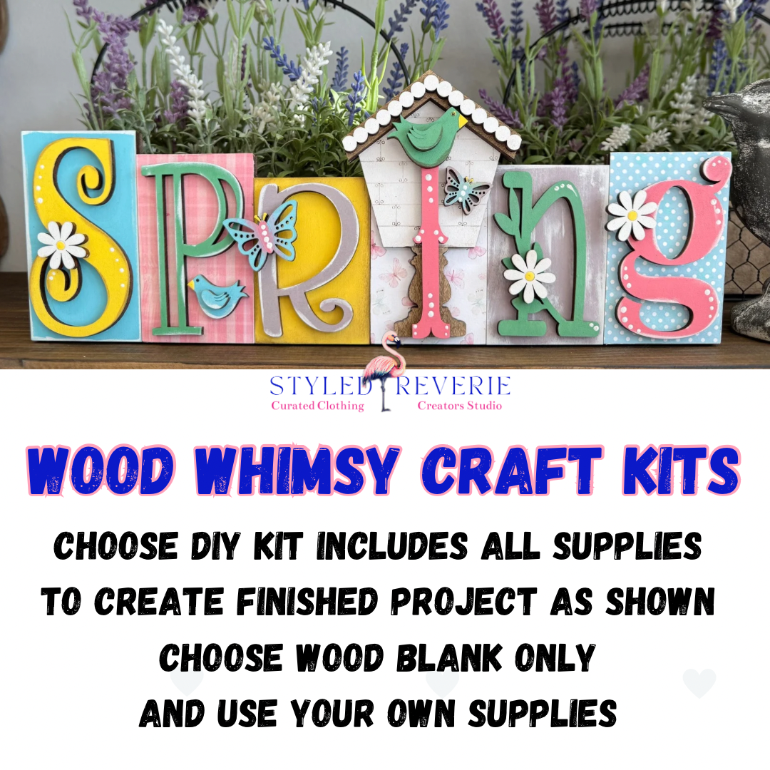 Spring Block Shelf Sitter Whimsey Wood Craft Kits