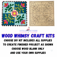 Thumbnail for Floral 1 Barn Quilt Whimsey Wood Craft Kits