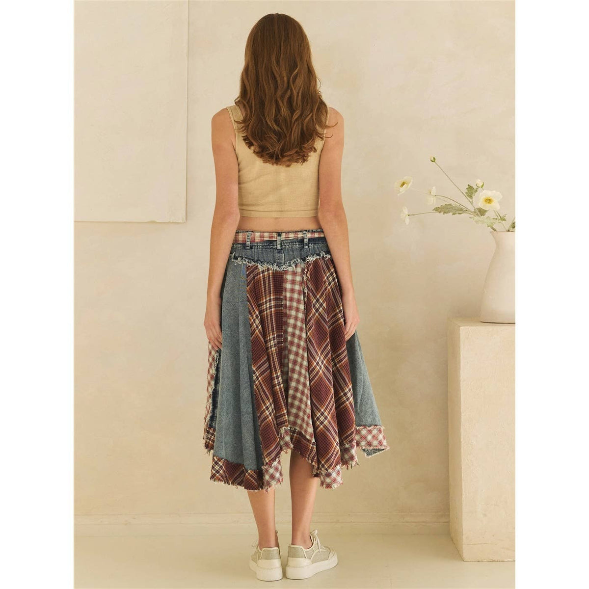 The Rowan Patchwork Denim Skirt