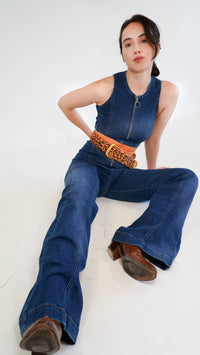 Thumbnail for Zipper Lined Leopard Print Belt