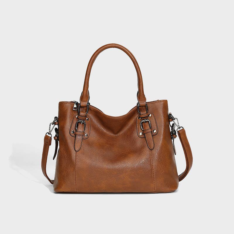 Solid Color Minimalist Single Shoulder Crossbody Mother Leather Bag