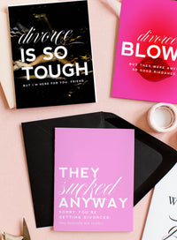 Thumbnail for They Sucked, Funny Divorce Greeting Card & Sympathy Card
