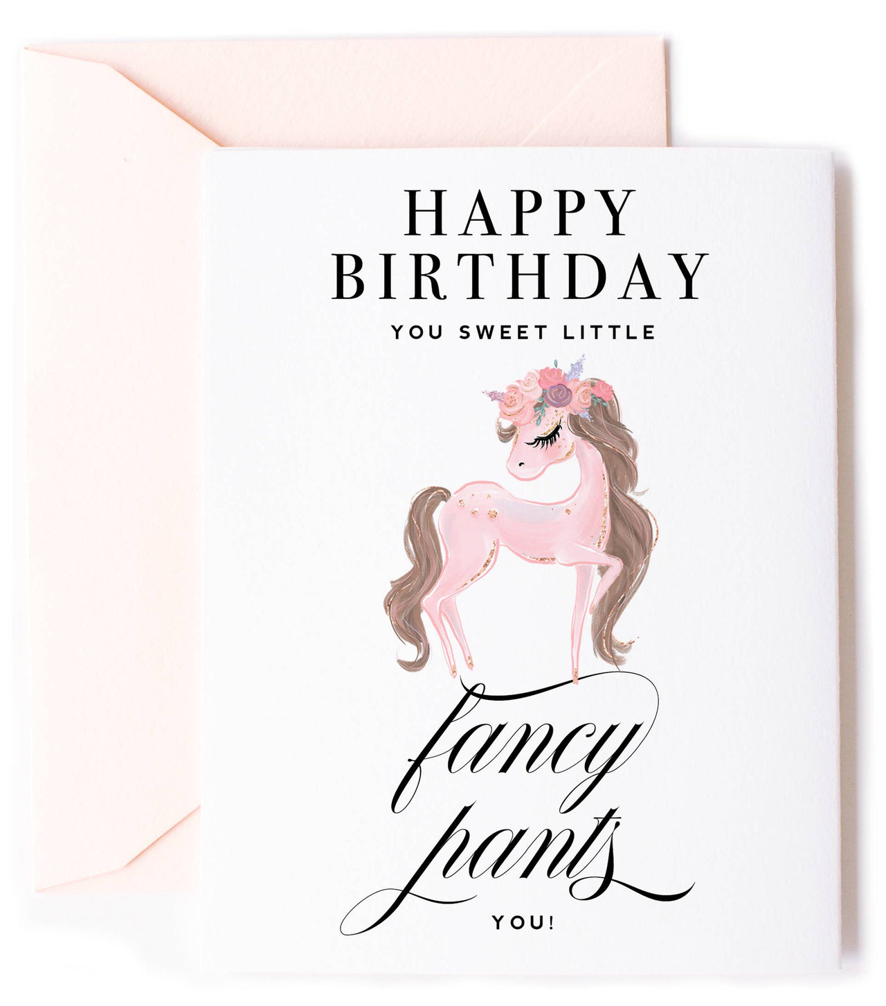 Fancy Pants Little Pony Birthday Greeting Card