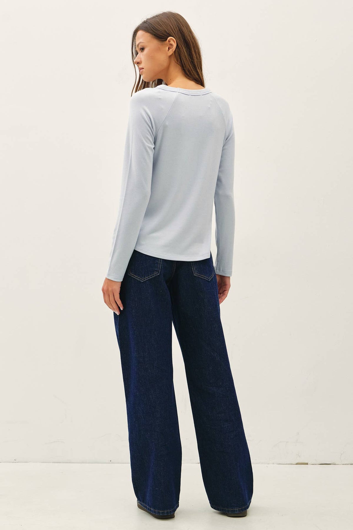 SOFT JERSEY RAGLAN LONG SLEEVE TOP