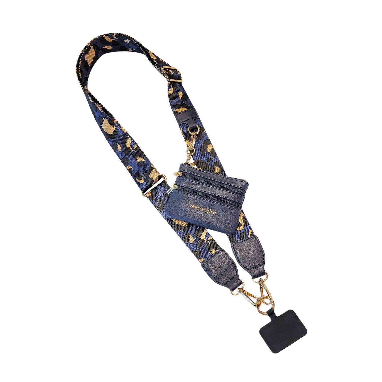 Clip &amp; Go Crossbody Strap with Pouch - Leopard Collection