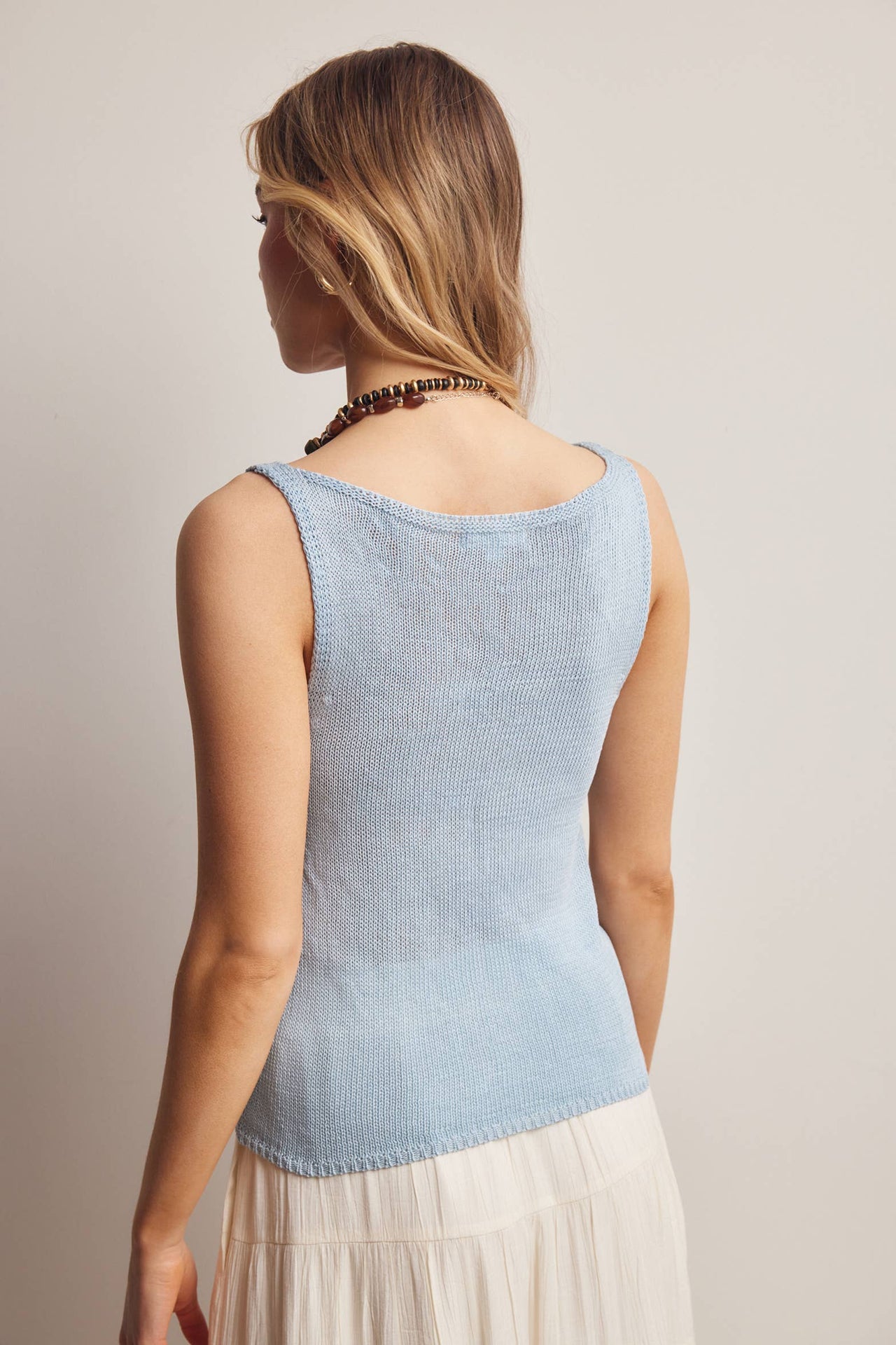 Sleeveless Cotton Knit Tank Top FSW0046
