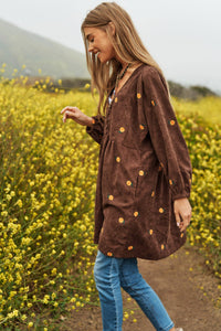 Thumbnail for Plus Corduroy Quilted Mini Dress