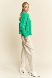 Thumbnail for PLUS SOLID LONG SLEEVE LOOSE FIT POCKETS CARDIGAN