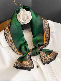Thumbnail for Urban Leopard Printed Silk Imitation Scarf