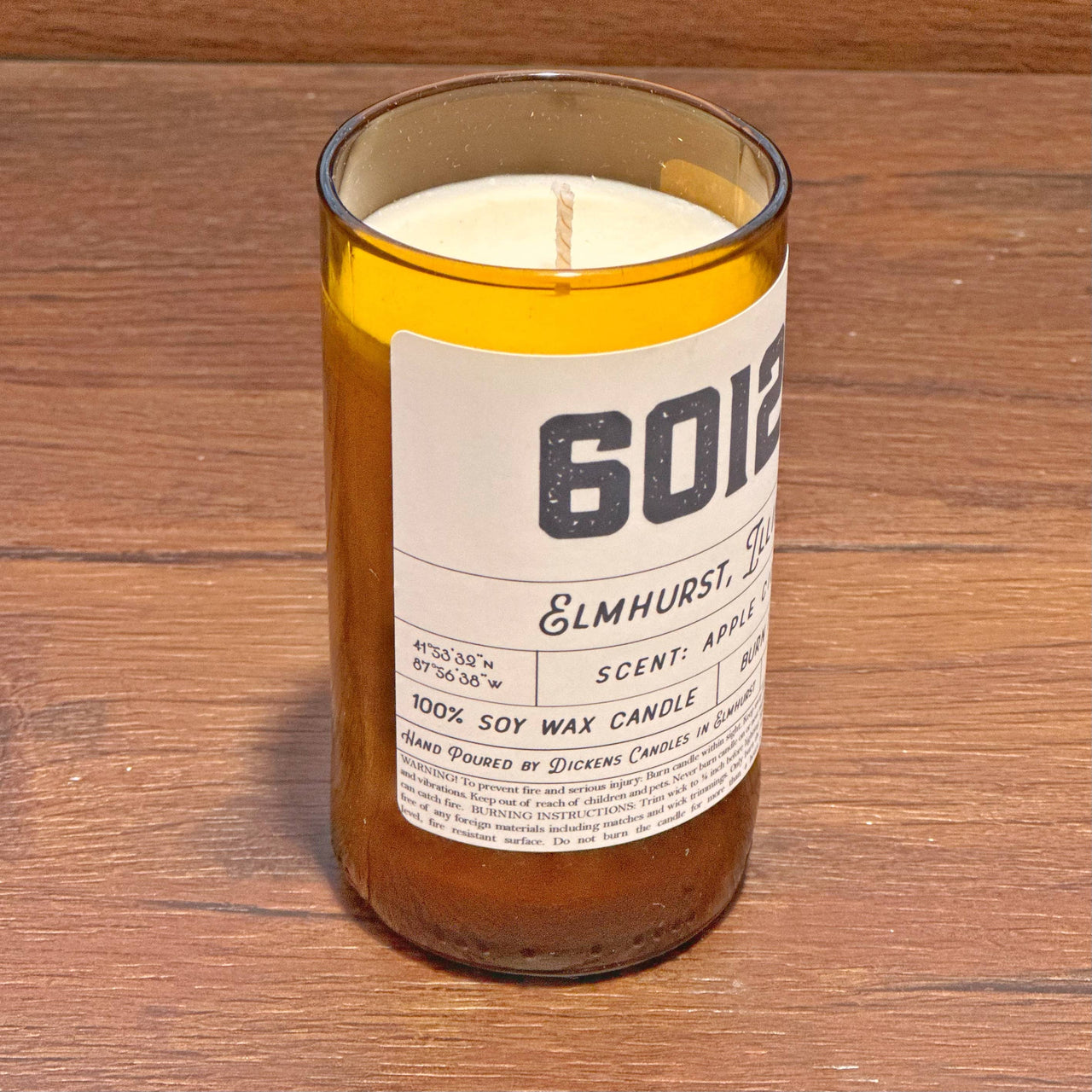 Custom Zip Code Candle - Handmade From Upcycled Bottle