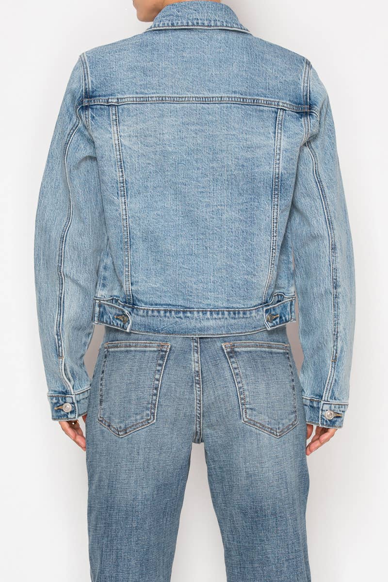 The Vivienne Jacket, Artemis Comfort Stretch Seam Detail Denim Jacket